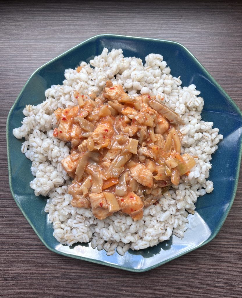 Kimchis-laskagombás pulykaragu